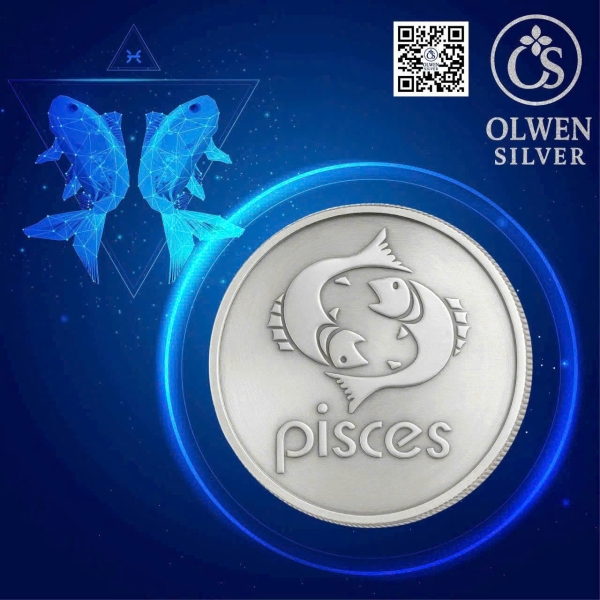 Bạc Coin 12 Cung hoàng đạo - Song Ngư (Pisces)