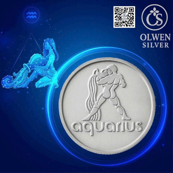 Bạc Coin 12 Cung hoàng đạo - Bảo Bình (Aquarius)